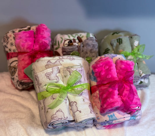 Baby Blanket with Burp Cloths